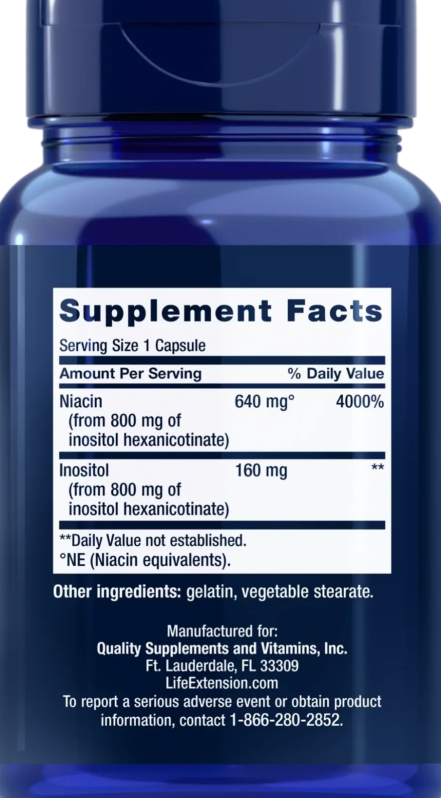 Life Extension No Flush Niacin 640 mg