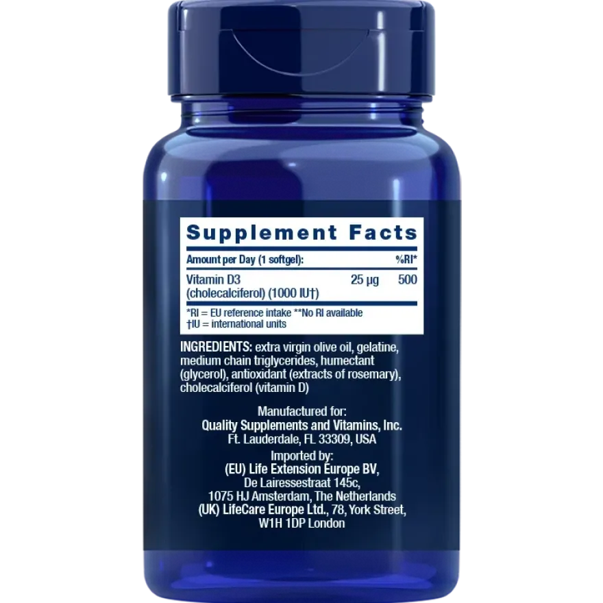 Life Extension Vitamin D3 25 mikrog
