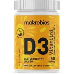 Makrobios D3-vitamiini 50 mikrog