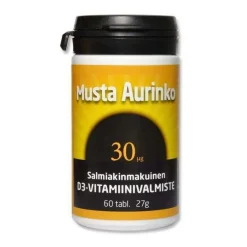 Musta Aurinko D3-vitamiini 30 mikrog