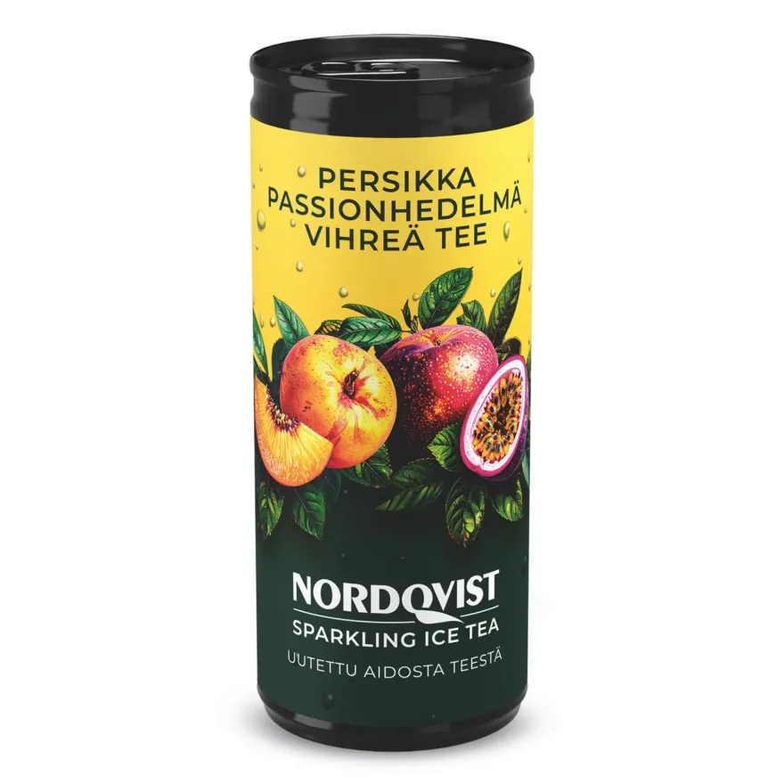 Nordqvist Sparkling Ice Tea Persikka-Passion-Vihreä tee
