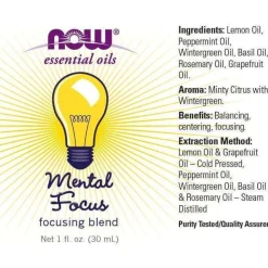 Now Foods Mental Focus Oil Blend