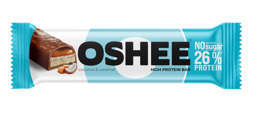 OSHEE Protein Bar Coconut & Caramel (Parasta ennen 24.10.2026)