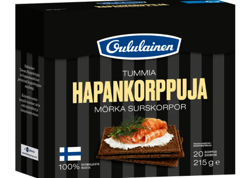 Oululainen Tummia Hapankorppuja
