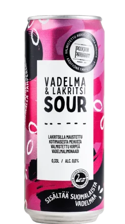 Poikain Parhaat SOUR Vadelma-Lakritsi Limonaadi