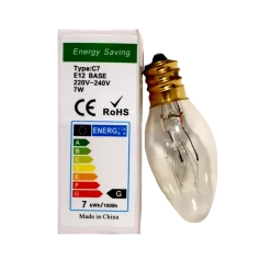 Polttimo E12 (7 W) yövaloon