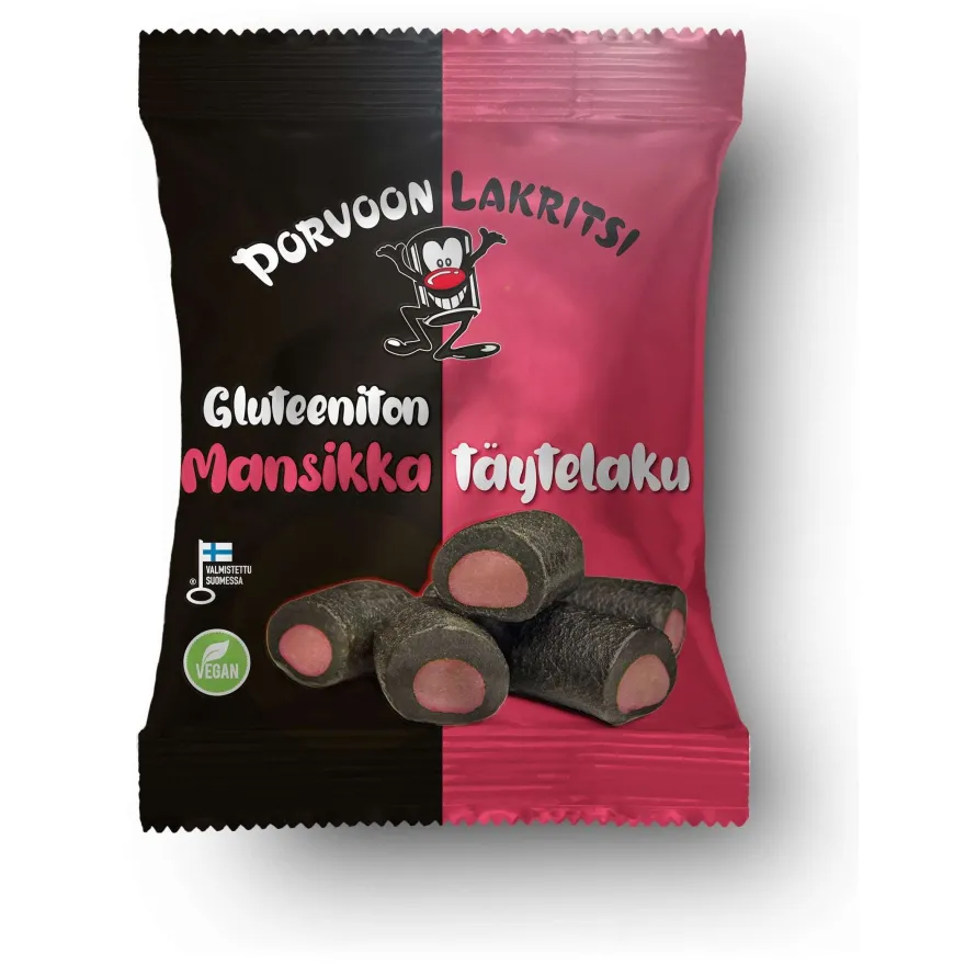 Porvoon Lakritsi Gluteeniton Mansikkalaku