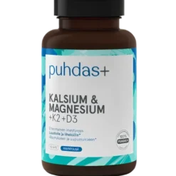 Puhdas+ Kalsium & Magnesium + K2-vitamiini + D3-vitamiini
