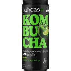Puhdas+ Luomu Kombucha Raikas Omena-Lime (Parasta ennen 25.11.2026)