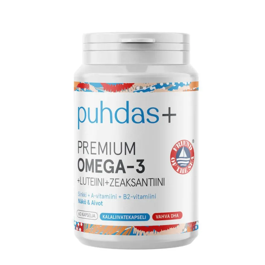 Puhdas+ Premium Omega-3 + Luteiini + Zeaksantiini