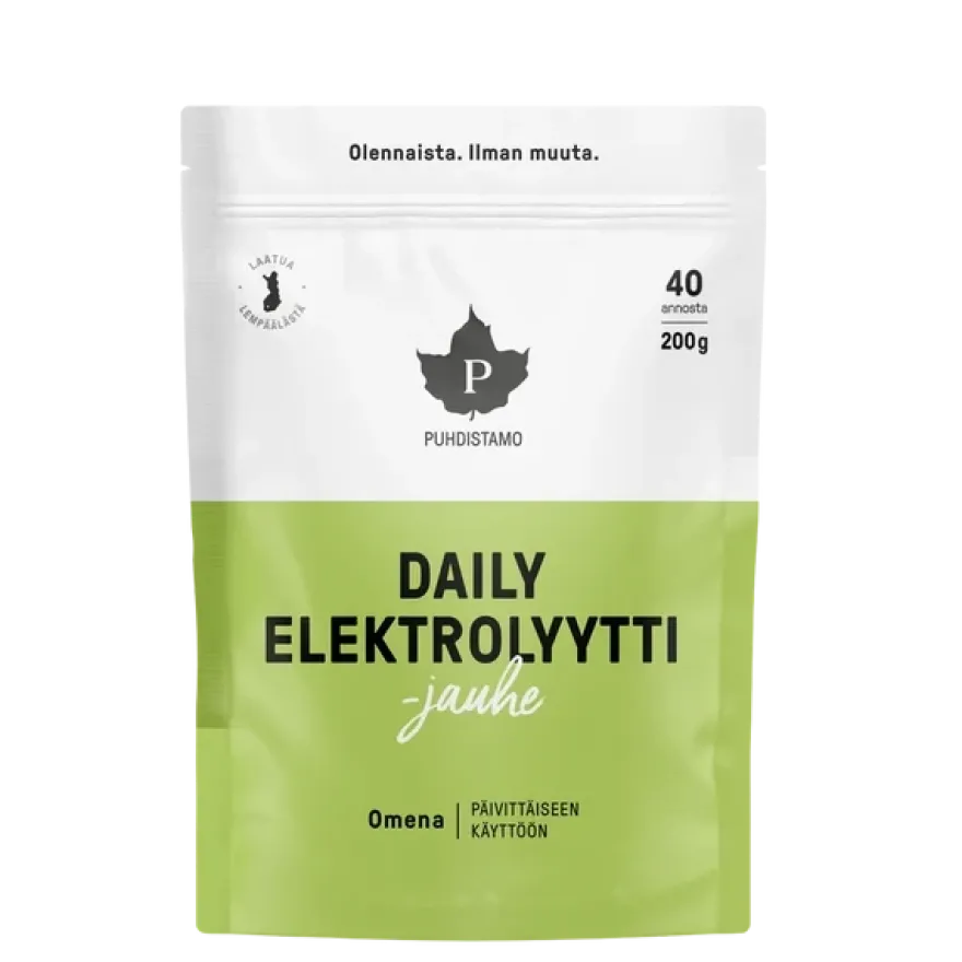Puhdistamo Daily Elektrolyyttijauhe Omena