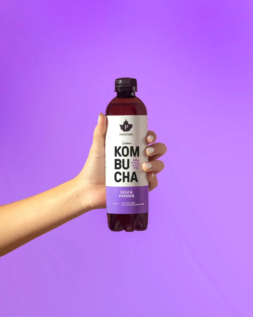 Puhdistamo Luomu Kombucha Goji & Passion 12-pack