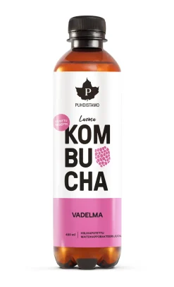Puhdistamo Luomu Kombucha Vadelma 12-pack