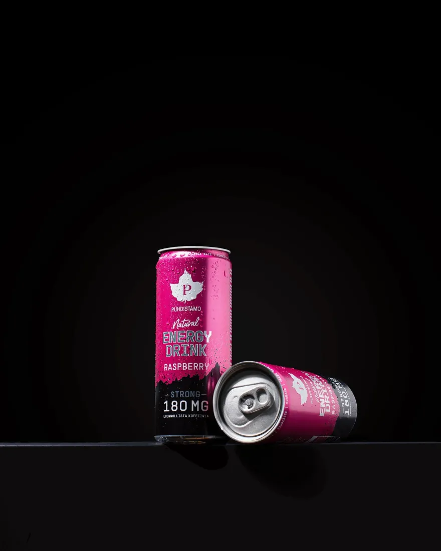 Puhdistamo Natural Energy Drink Raspberry Strong