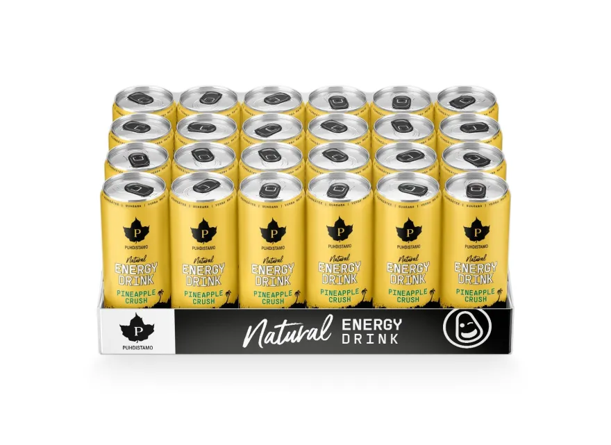 Puhdistamo Natural Energy Drink Strong Pineapple Crush