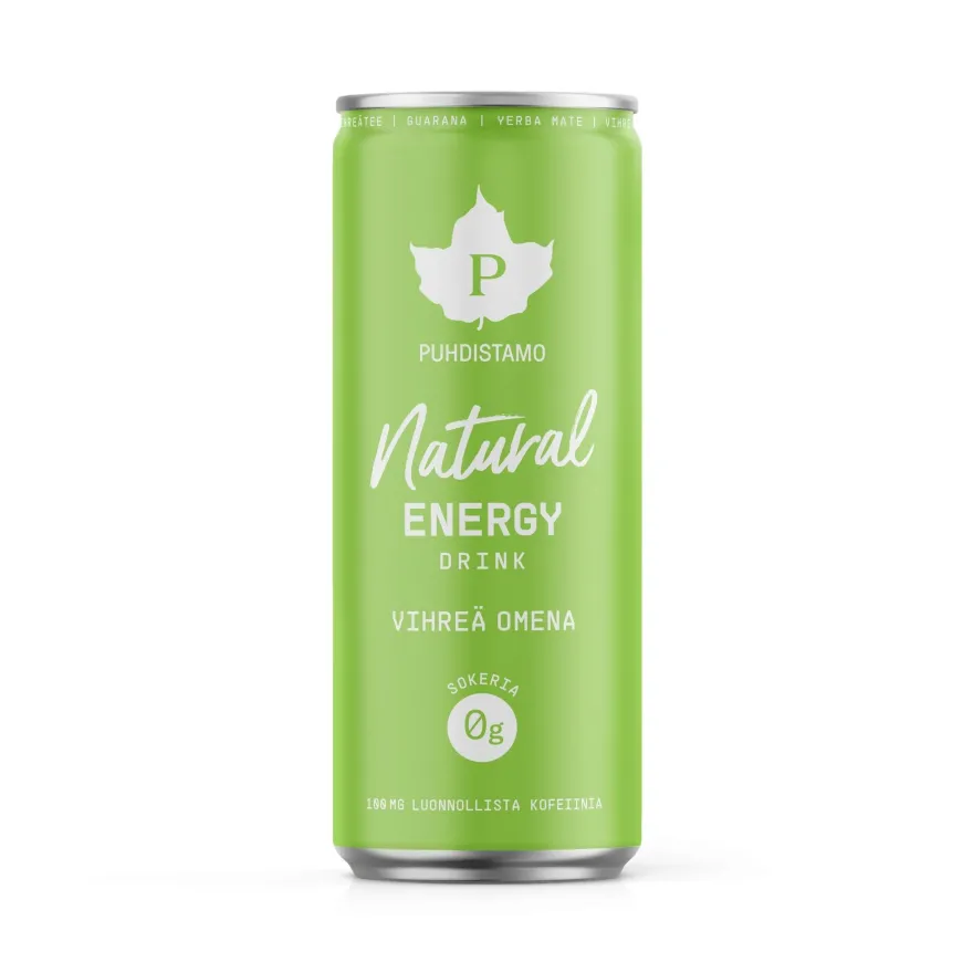 Puhdistamo Natural Energy Drink Green Apple