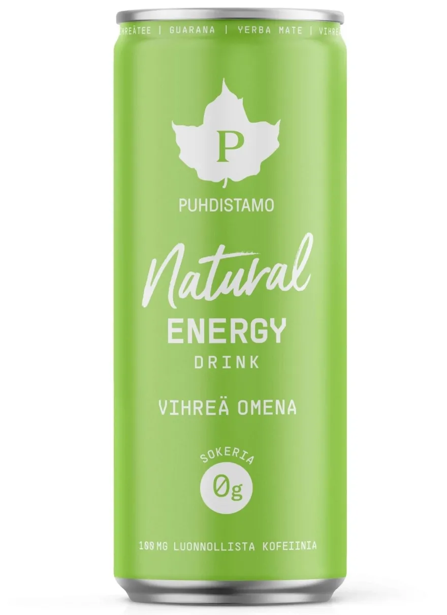 Puhdistamo Natural Energy Drink Green Apple