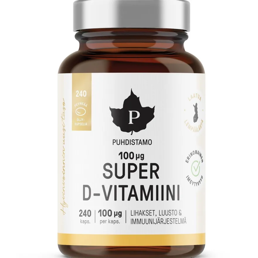 Puhdistamo Super D-vitamiini 100 mikrog