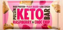 Pulsin KETO Proteiinipatukka Vadelma & Suklaahippu