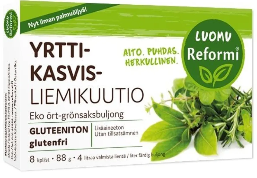 Reformi Luomu Kasvisliemikuutio Yrtti