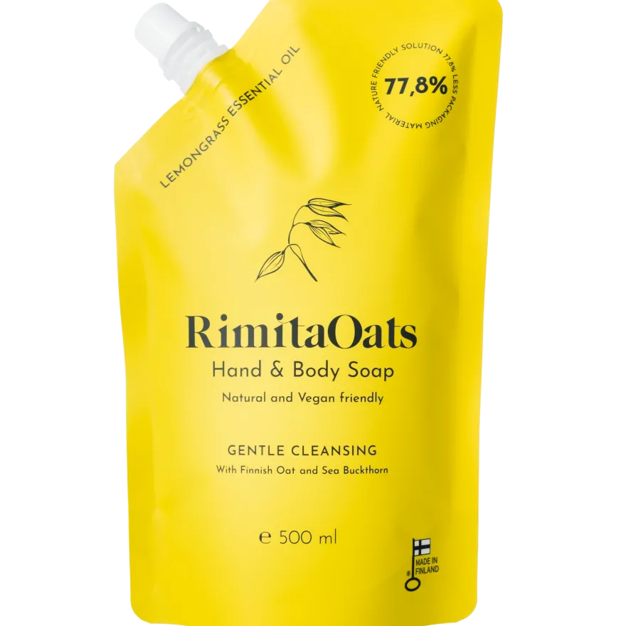 Rimita Oats Käsi- ja Vartalosaippua Sitruunaruoho