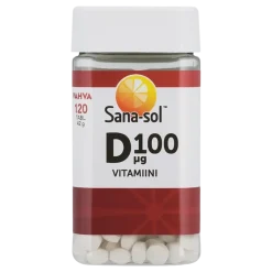 Sana-sol Helposti nieltävä D-vitamiini 100 mikrog