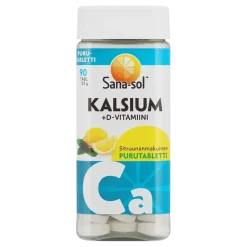 Sana-sol Kalsium + D-vitamiini purutabletit