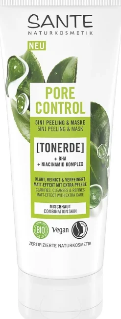 Sante Pore Control 5 in 1 Kuorinta & Kasvonaamio