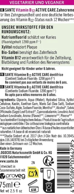 Sante Vitamin B12 Active Hammastahna