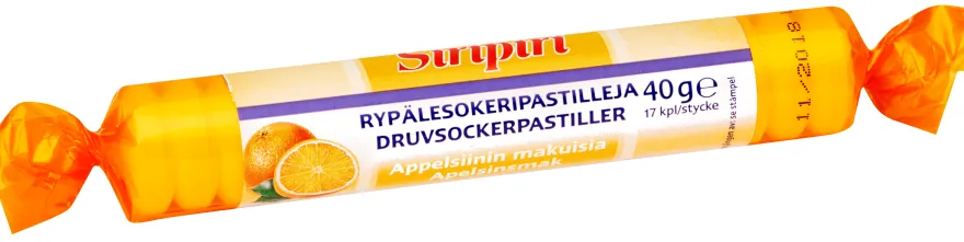 Siripiri Glukoosipastilli Appelsiini