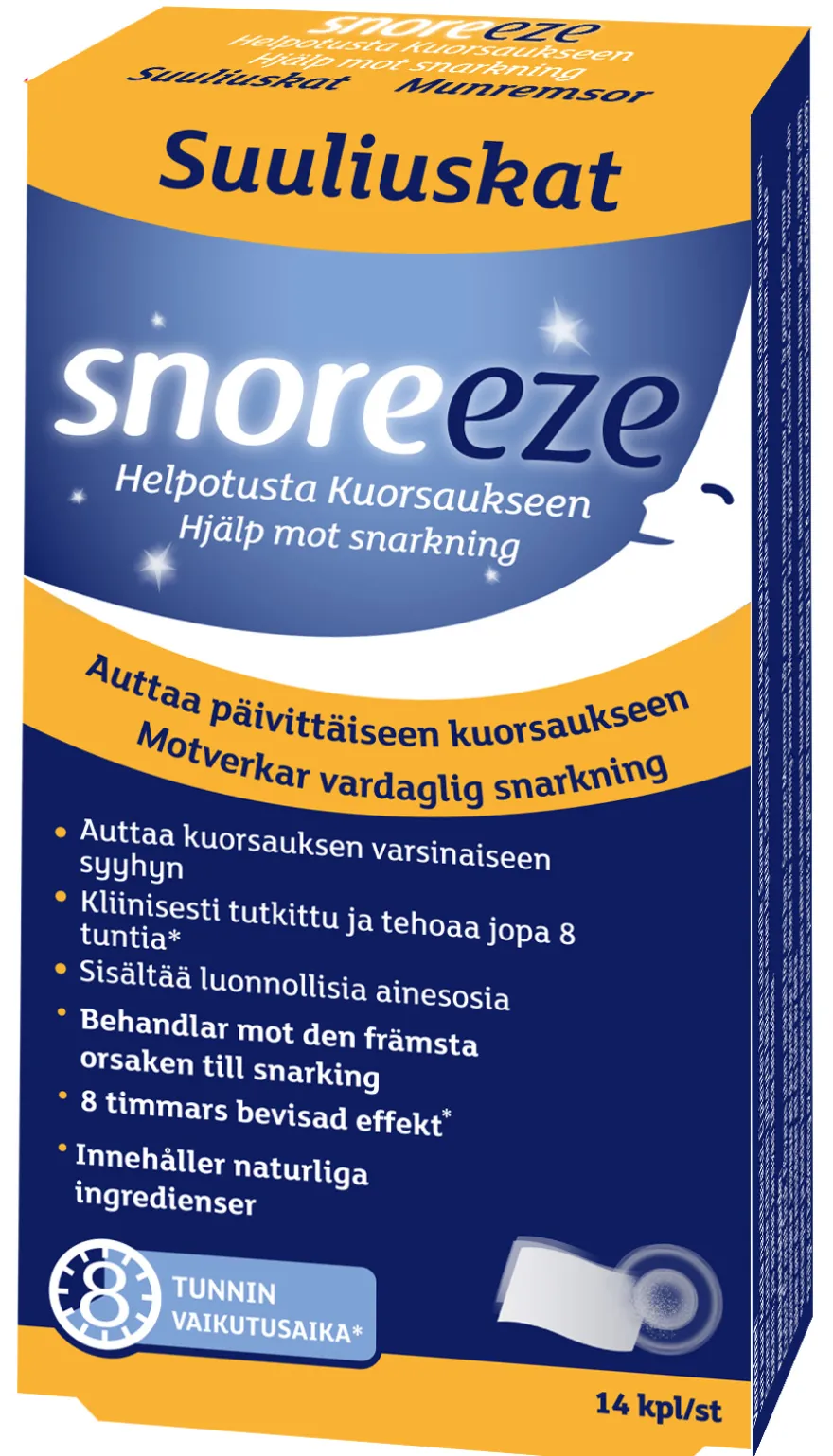 Snoreeze Suuliuskat (Parasta ennen 31.10.2026)