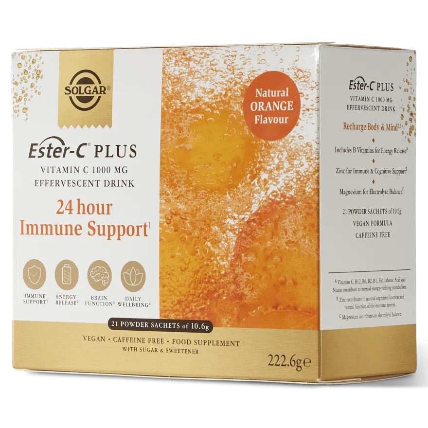 Solgar Ester-C® Plus Vitamin C 1000 mg Elektrolyyttijuomajauhe
