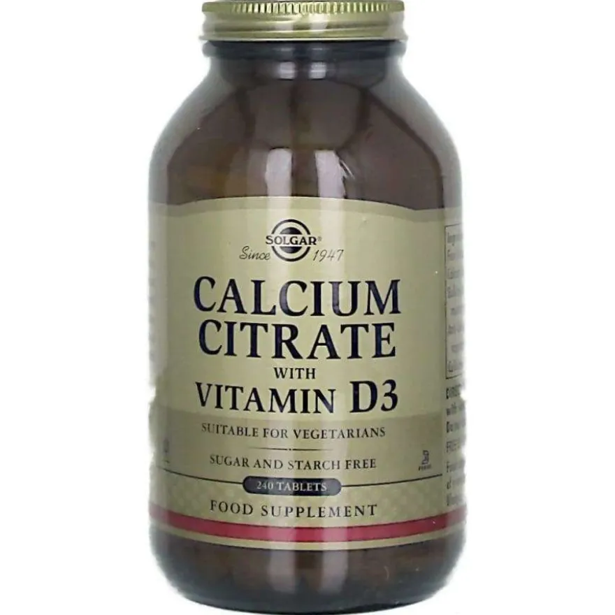 Solgar Kalsiumsitraatti + D3-vitamiini