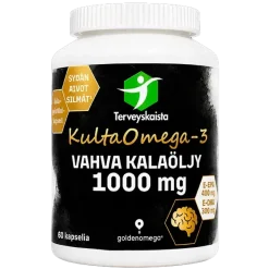 Terveyskaista KultaOmega-3 Vahva kalaöljy 1000 mg