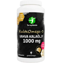 Terveyskaista KultaOmega-3 Vahva kalaöljy 1000 mg