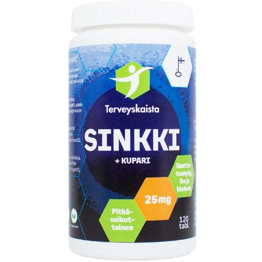 Terveyskaista Pitkävaikutteinen Sinkki+Kupari