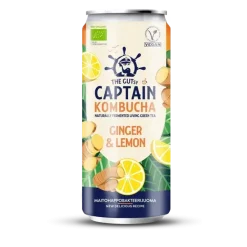 The Gutsy Captain Luomu Kombucha Ginger-Lemon