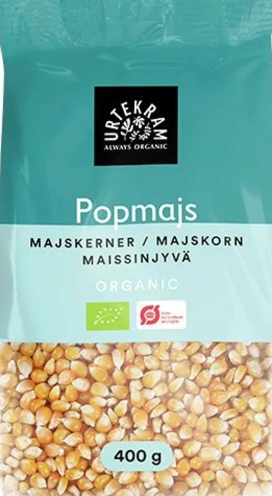 Urtekram Luomu Popcorn maissinjyvät