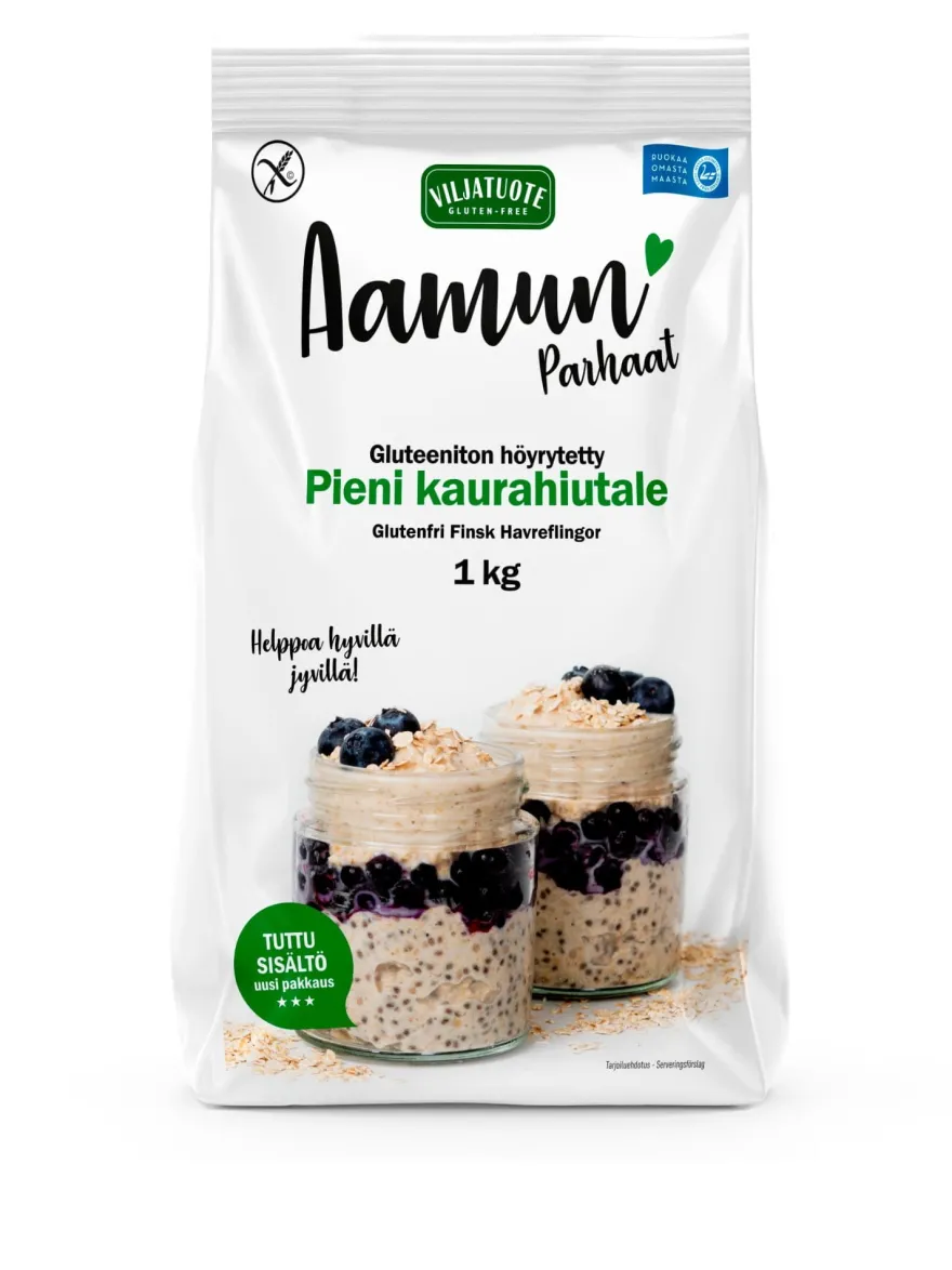 Virtasalmen Viljatuote Gluteeniton Höyrytetty Pieni Kaurahiutale