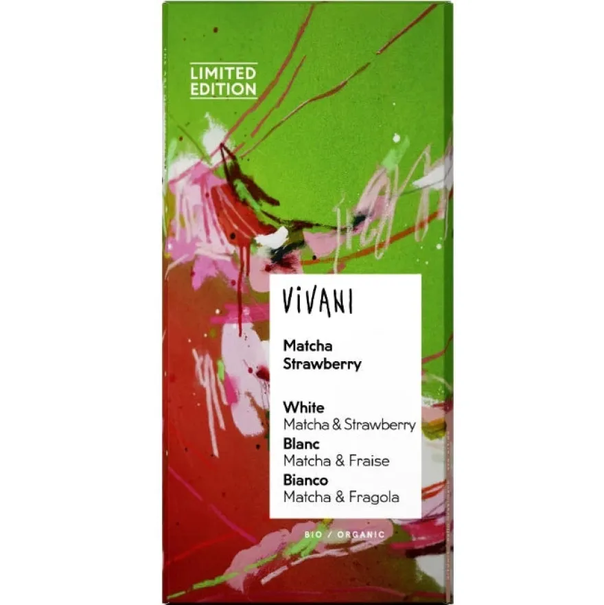 Vivani Luomu Matcha Mansikka Valkosuklaa